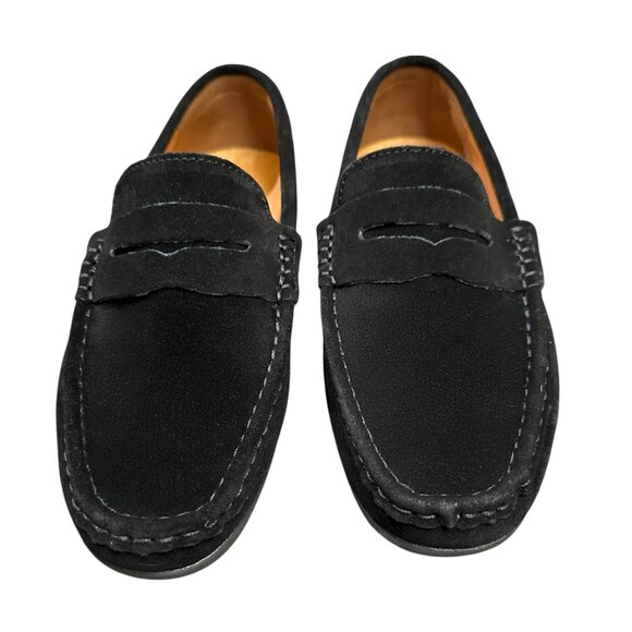 Men's Black Slip-On Loafers - Comfortable Driving Shoes with Rubber Sole - 8.5 - Picture 4 of 5